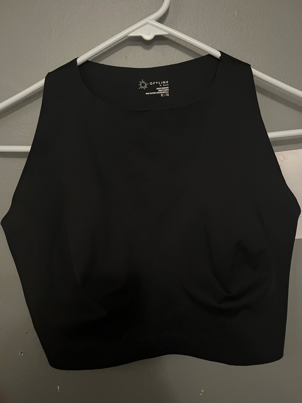 Offline by Aerie Black Sleeveless Crop Top or Bra